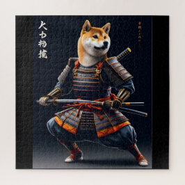 Puzzle Shiba Inu Samurai Guerrero Japonés Arte Elegante