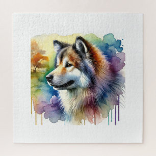 Puzzle Shikoku Dog 280824AREF140 - Watercolor