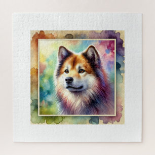 Puzzle Shikoku Dog in Serenity 020824AREF108 - Watercolor