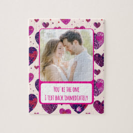 Puzzle Shimmer Purple Heart Txt Back inmediatamente