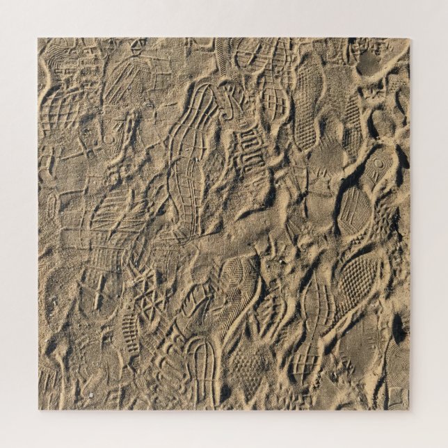 Puzzle Shoe Prints in the Sand (Vertical)
