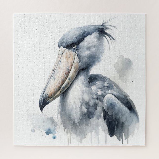Puzzle Shoebill Stork Watercolor AREF309 - Watercolor (Vertical)