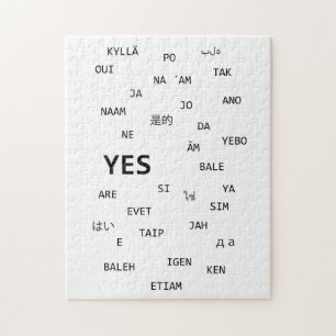 Puzzle "SÍ   " en diferentes idiomas