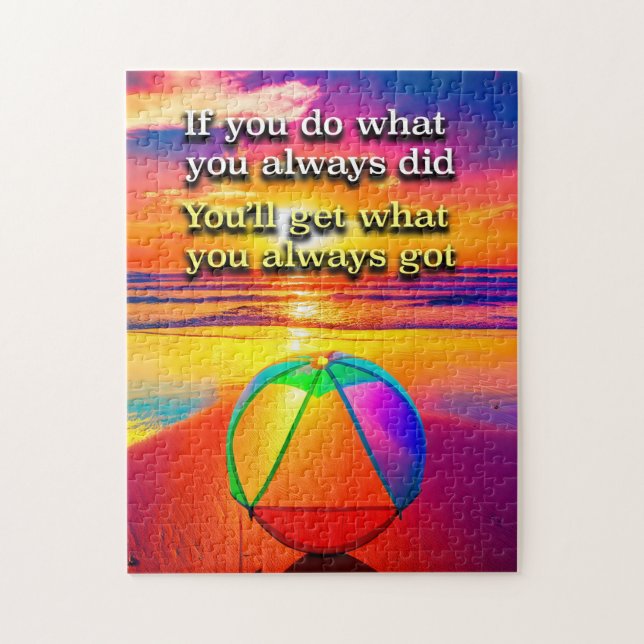 Puzzle Si haces lo que siempre has hecho Frase de AA Aman (Vertical)
