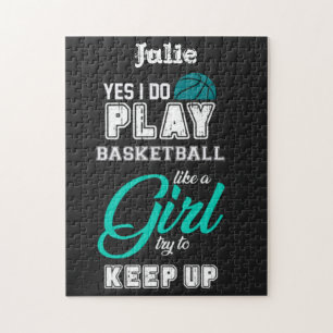 Puzzle Sí, juego baloncesto como una chica Teal