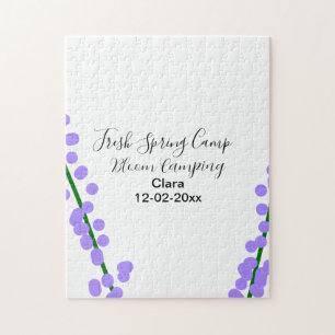 Puzzle Si nombre fecha flores lavanda camping fresco de p