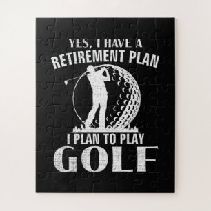 Puzzle Sí, tengo un plan de jubilación Golf divertido gol