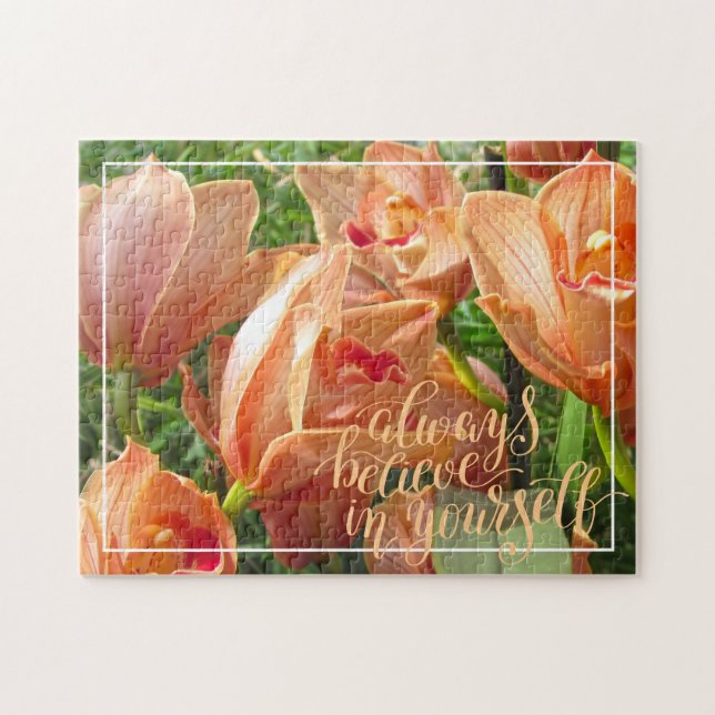 Puzzle Siempre creas en tu propia foto de orquídeas (Horizontal)