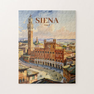 Puzzle Siena Italia Viaje Vintage Personalizado Piazza de