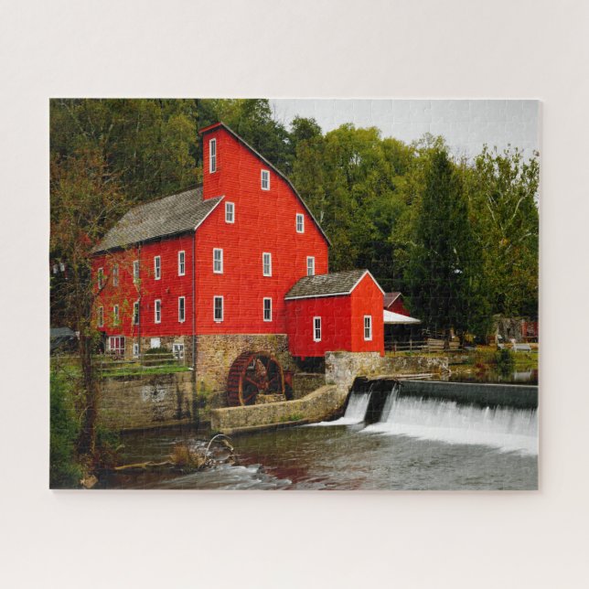 Puzzle Sierra de vaivén Clinton New Jersey Red Mill. (Horizontal)