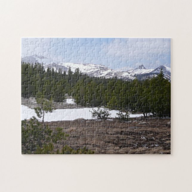 Puzzle Sierra Nevada y nieve en Yosemite (Horizontal)