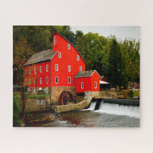 Puzzle Sierras de Clinton Nueva Jersey Molino Rojo.