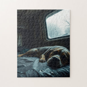 Puzzle Siesta de perro soñoliento en RV