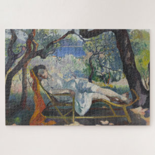 Puzzle Siesta (Jeanne Relajándose en un jardín mediterrán