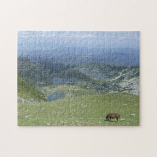 Puzzle Siete lagos Rila Montaña Caballo salvaje Bulgaria