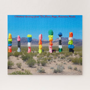 Puzzle Siete Montañas Mágicas Nevada. Felicitaciones de N