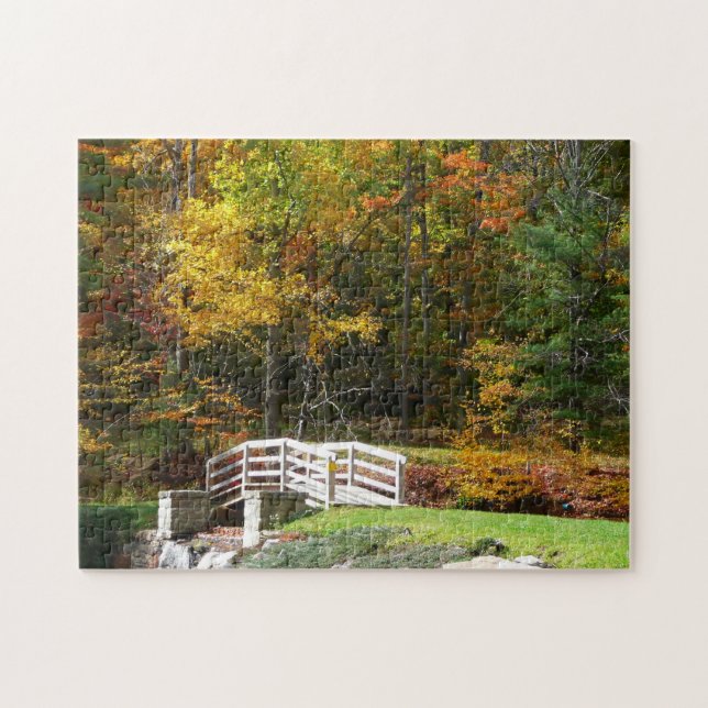 Puzzle Siete Springs Fall Bridge I Otoño Paisaje (Horizontal)