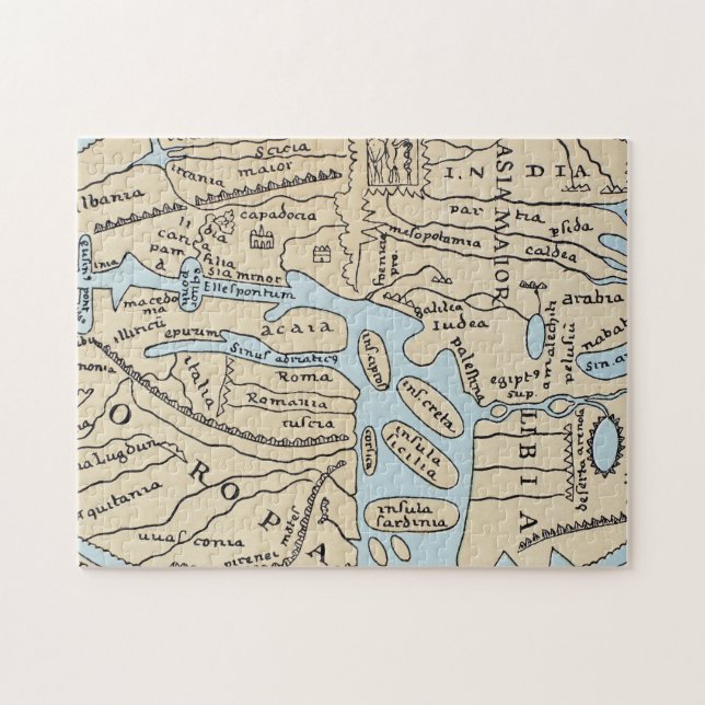 Puzzle Siglo II del MAPA DEL MUNDO (Horizontal)