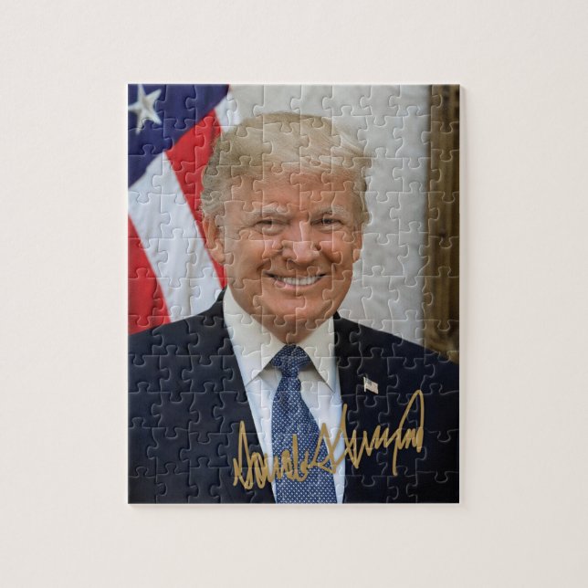 PUZZLE SIGNED BY PRESIDENT TRUMP (Vertical)