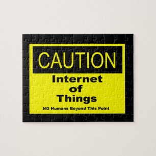 Puzzle Signo de advertencia de advertencia de Internet of