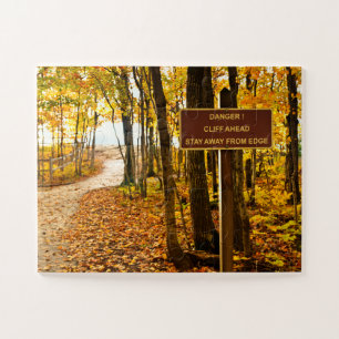 Puzzle Signo de advertencia del acantilado U P Michigan P