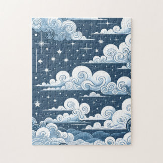 Puzzle Signo de bienvenida de Baby Shower azul celeste ca