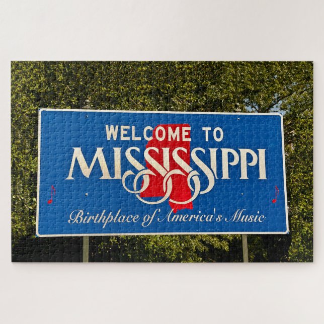 Puzzle Signo de bienvenida de Mississippi (Horizontal)