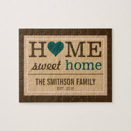 Puzzle Signo de bienvenida personalizado de la familia Sw