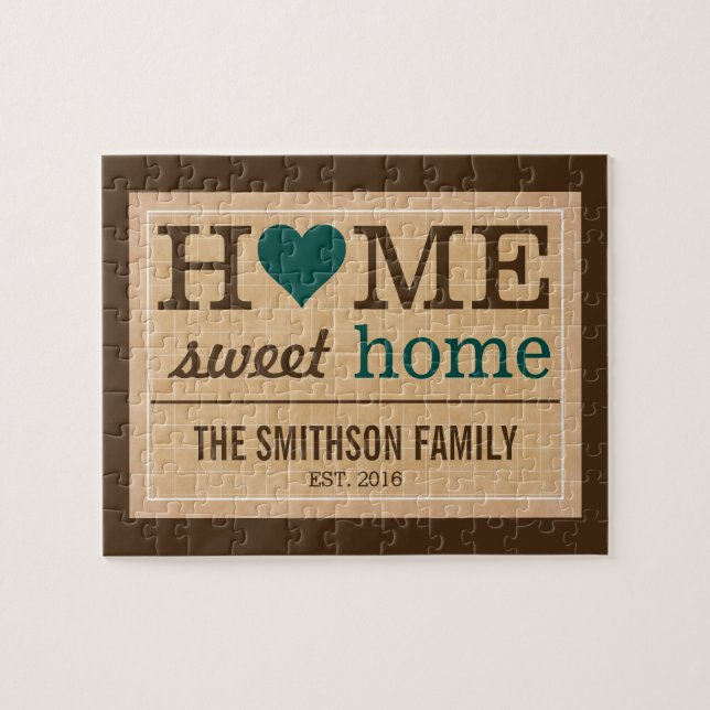 Puzzle Signo de bienvenida personalizado de la familia Sw (Horizontal)