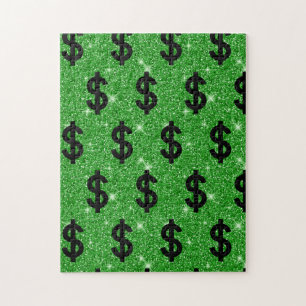 Puzzle Signo de Dólar Negro Dinero Empresario Wall Street