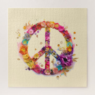Puzzle Signo de Paz Boho Hippy 60s 70s