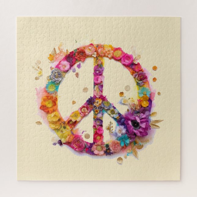 Puzzle Signo de Paz Boho Hippy 60s 70s (Vertical)
