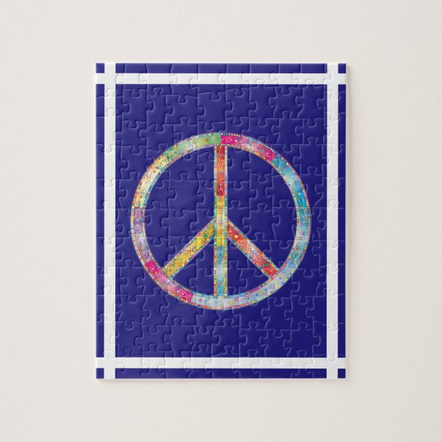 Puzzle Signo de paz colorida (Vertical)