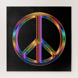 Puzzle Signo de paz cromado