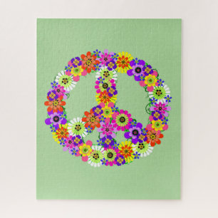 Puzzle Signo de paz floral