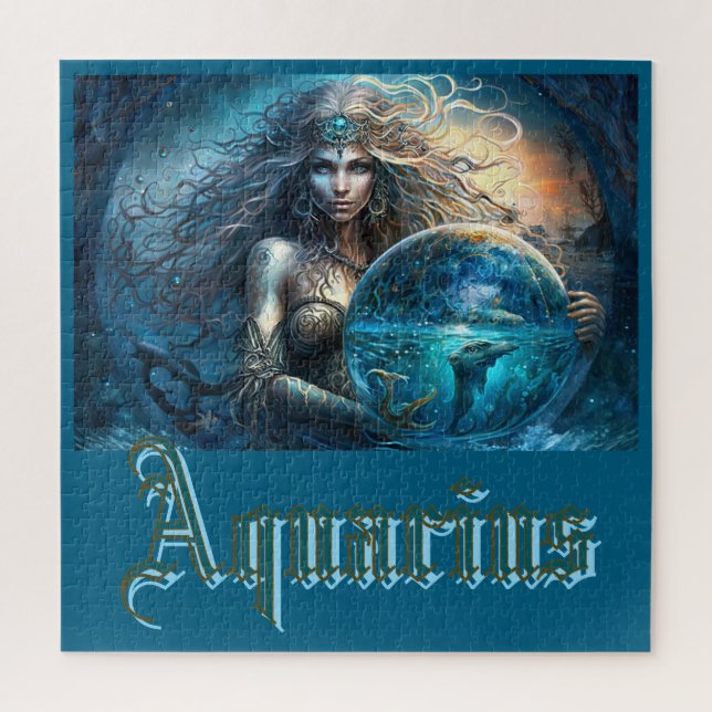 Puzzle Signo zodiacal de Acuario (Vertical)