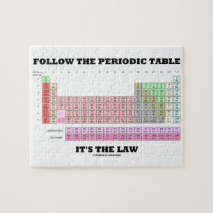 Puzzle Sigue la tabla periódica es la ley (química)