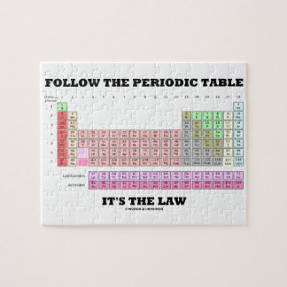 Puzzle Sigue la tabla periódica es la ley (química)