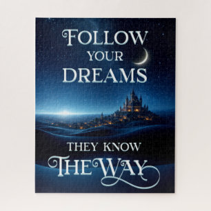 Puzzle Sigue tus sueños bajo un cielo estrellado