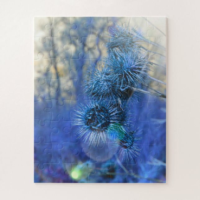 Puzzle Silencio en morado (Vertical)