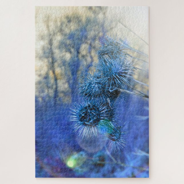 Puzzle Silencio en morado (Vertical)