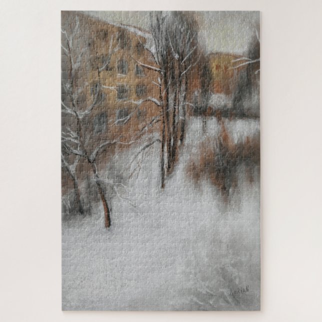 Puzzle Silencio Invernal junto a la Ventana (Vertical)