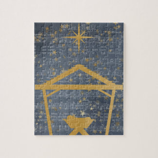 Puzzle Silent Night Baby Jesus in the Manger Nativity