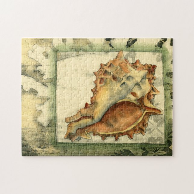 Puzzle Silhouette Conch Shell (Horizontal)