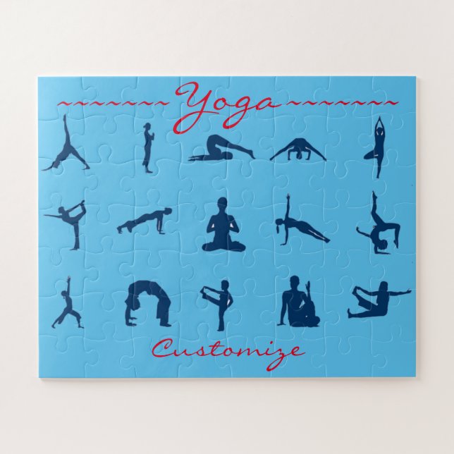 Puzzle Silhouette Yoga Poses Thunder_Cove (Horizontal)