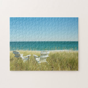 Puzzle Sillas de Adirondack en las dunas
