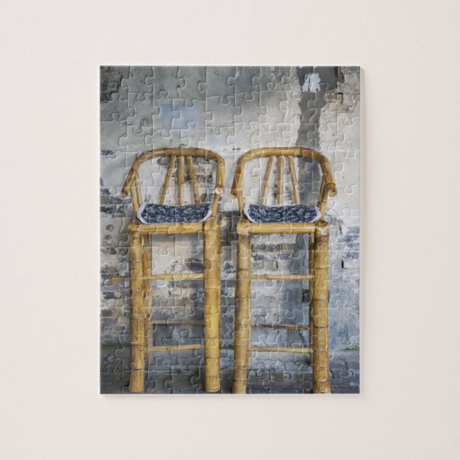 Puzzle Sillas de bambú de estilo antiguo, Xitang, Zhejian (Vertical)