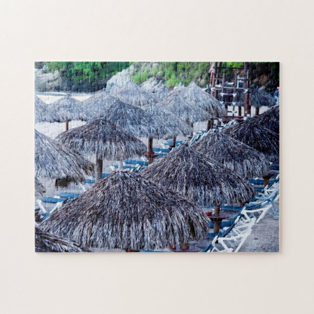 Puzzle Sillas y refugios de playa (Horizontal)