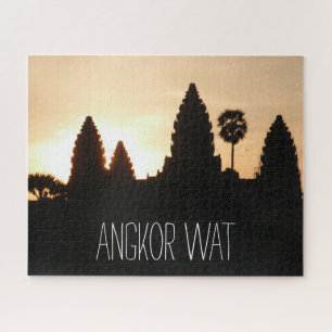 Puzzle silueta angkor wat