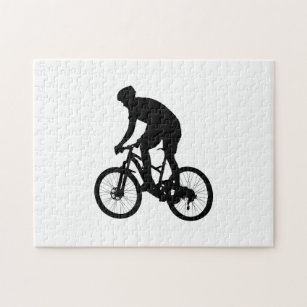 Puzzle Silueta de bicicleta de montaña - Elija color de f